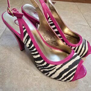 Candies Zebra and Pink shoes